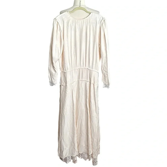 Vintage JESSICA McCLINTOCK Lace Dress Victorian Wedding Long Feminine Ivory - Picture 13 of 17